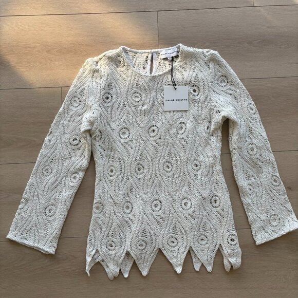 Chloe Kristyn Alexis Long Sleeve Crochet Top - Picture 3 of 4